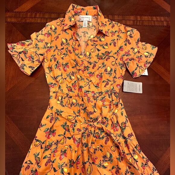 Donna Morgan Zenith multi fruit cotton dress size 8, NWT - Picture 8 of 12